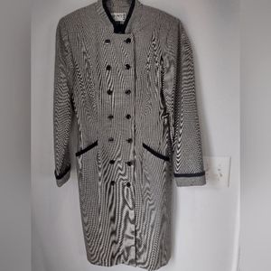 Vintage Kasper ASL Double breasted, lined power office shirt dress